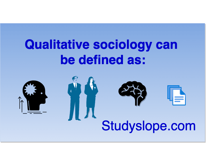 Qualitative sociology can be defined as: