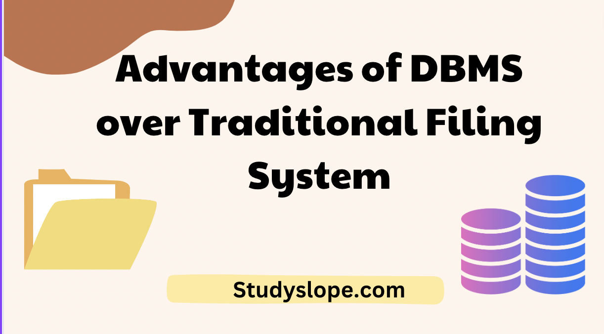 Advantages of DBMS over Traditional Filing System