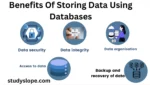 benefits of storing data using databases