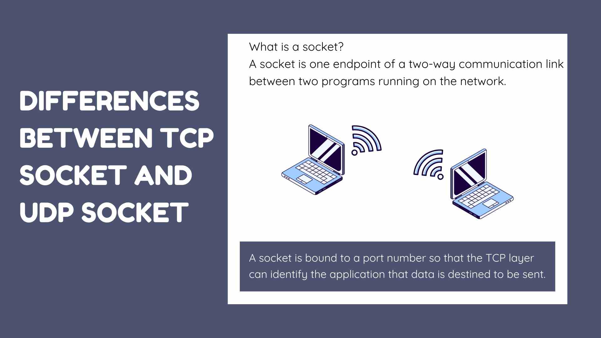 Differences between TCP socket and UDP socket